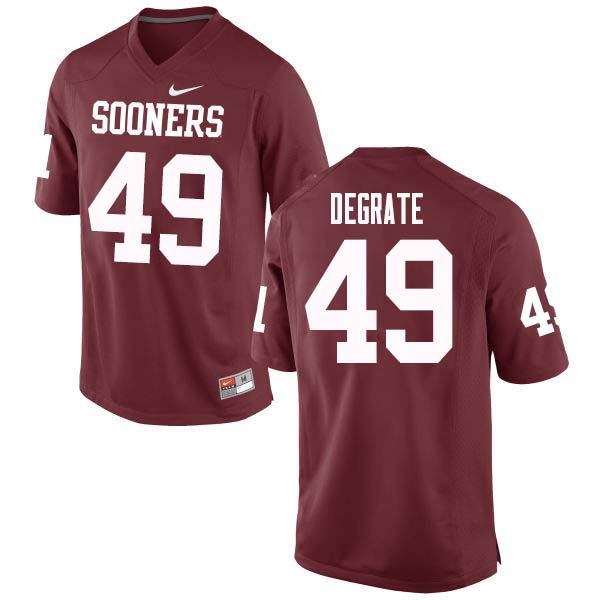 Men #49 Travis DeGrate Oklahoma Sooners College Football Jerseys Sale-Crimson